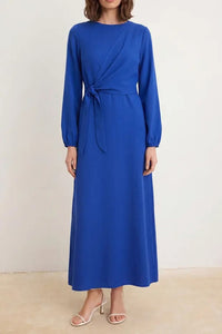 Linen-Look Woven Dress