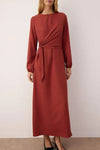 Linen-Look Woven Dress