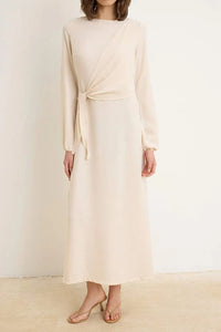 Linen-Look Woven Dress