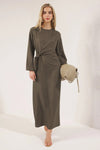 Linen-Look Woven Dress