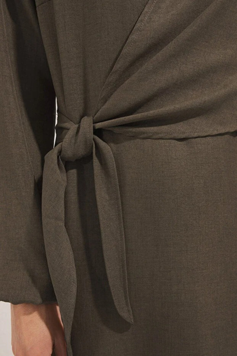 Linen-Look Woven Dress