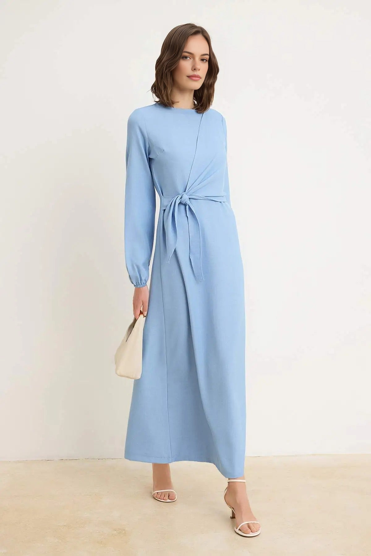 Linen-Look Woven Dress