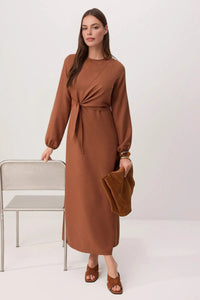 Linen-Look Woven Dress