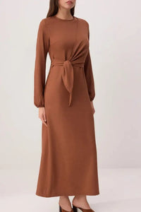 Linen-Look Woven Dress
