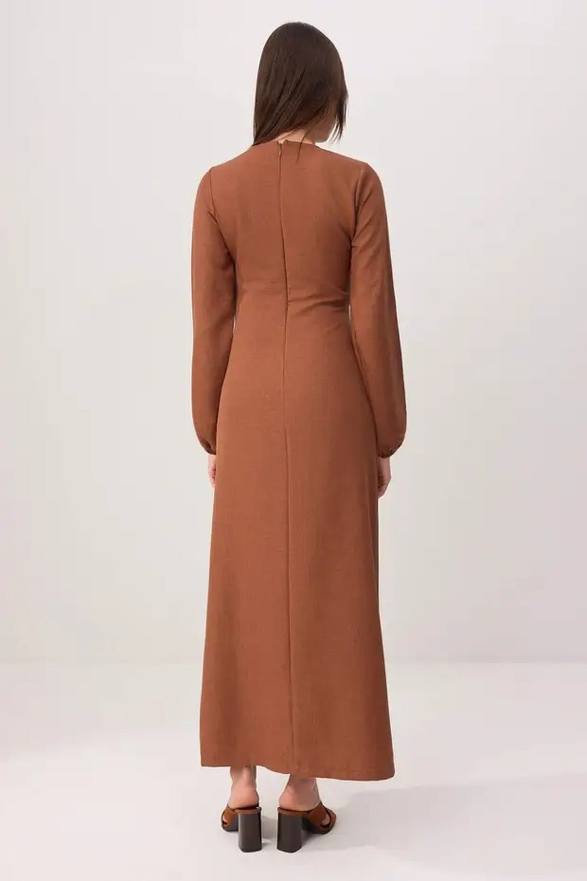 Linen-Look Woven Dress