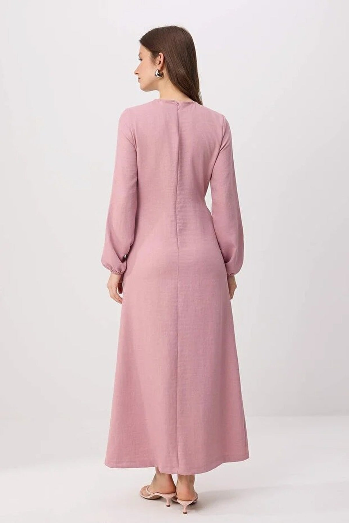Linen-Look Woven Dress