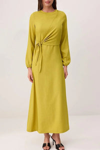 Linen-Look Woven Dress