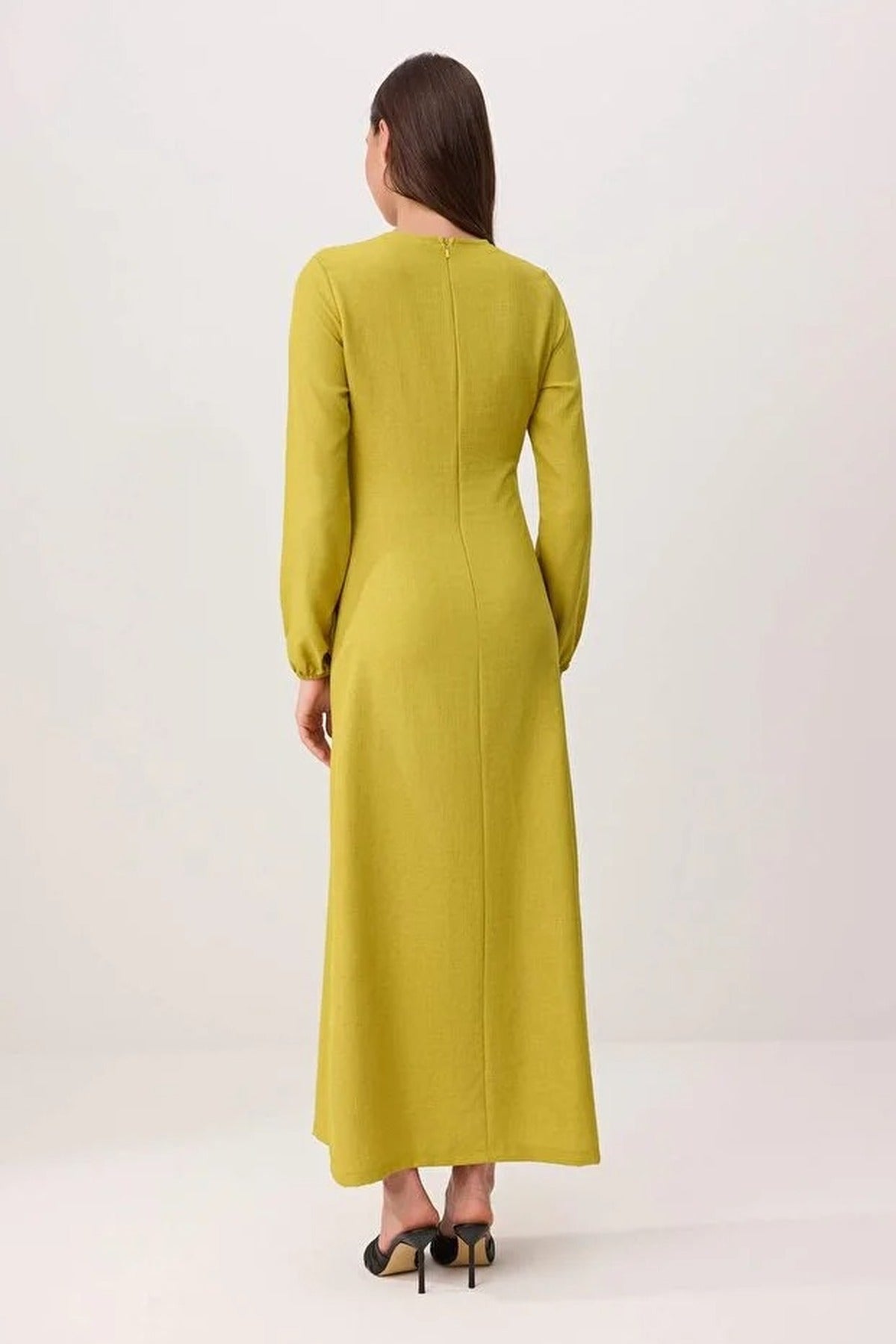 Linen-Look Woven Dress