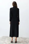 Waist-Detail Buttoned Woven Shirt Dress
