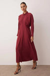 Waist-Detail Buttoned Woven Shirt Dress