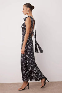 Maxi Satin Evening Dress with Shawl Detail