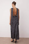 Maxi Satin Evening Dress with Shawl Detail