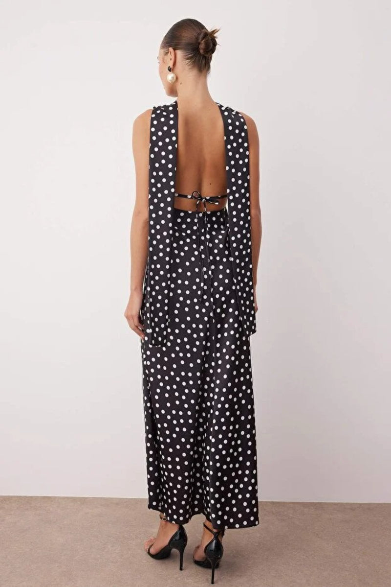 Maxi Satin Evening Dress with Shawl Detail