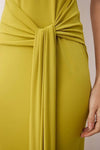 Halter Neck Belted Bodycon Stretch Maxi Knit Dress