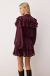 Ruffled Boho Mini Woven Dress