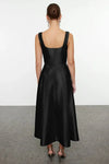 A-Line Satin Woven Elegant Evening Dress