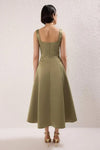 A-Line Satin Woven Elegant Evening Dress