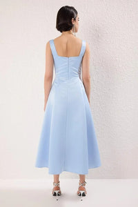 A-Line Satin Woven Elegant Evening Dress