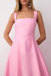 A-Line Satin Woven Elegant Evening Dress