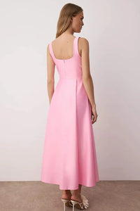 A-Line Satin Woven Elegant Evening Dress