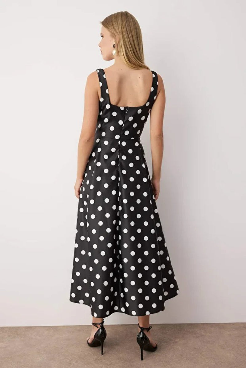 A-Line Satin Woven Elegant Evening Dress