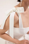 Elegant Woven Midi A-Line Dress with Tie-Strap Detail