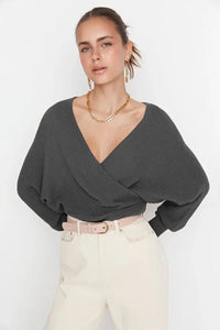 Wrap Knit Sweater