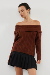 Oversized Flared Sleeve Knit Sweater