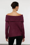 Oversized Flared Sleeve Knit Sweater