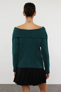Oversized Flared Sleeve Knit Sweater