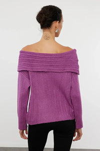 Oversized Flared Sleeve Knit Sweater