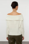Oversized Flared Sleeve Knit Sweater