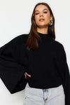 Oversized Flared Sleeve Knit Sweater