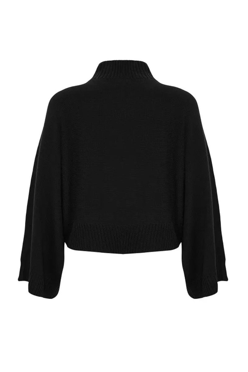 Oversized Flared Sleeve Knit Sweater