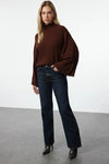Oversized Flared Sleeve Knit Sweater