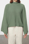 Oversized Flared Sleeve Knit Sweater