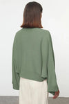 Oversized Flared Sleeve Knit Sweater