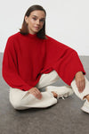 Oversized Flared Sleeve Knit Sweater