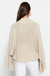 Oversized Flared Sleeve Knit Sweater
