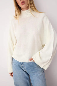 Oversized Flared Sleeve Knit Sweater