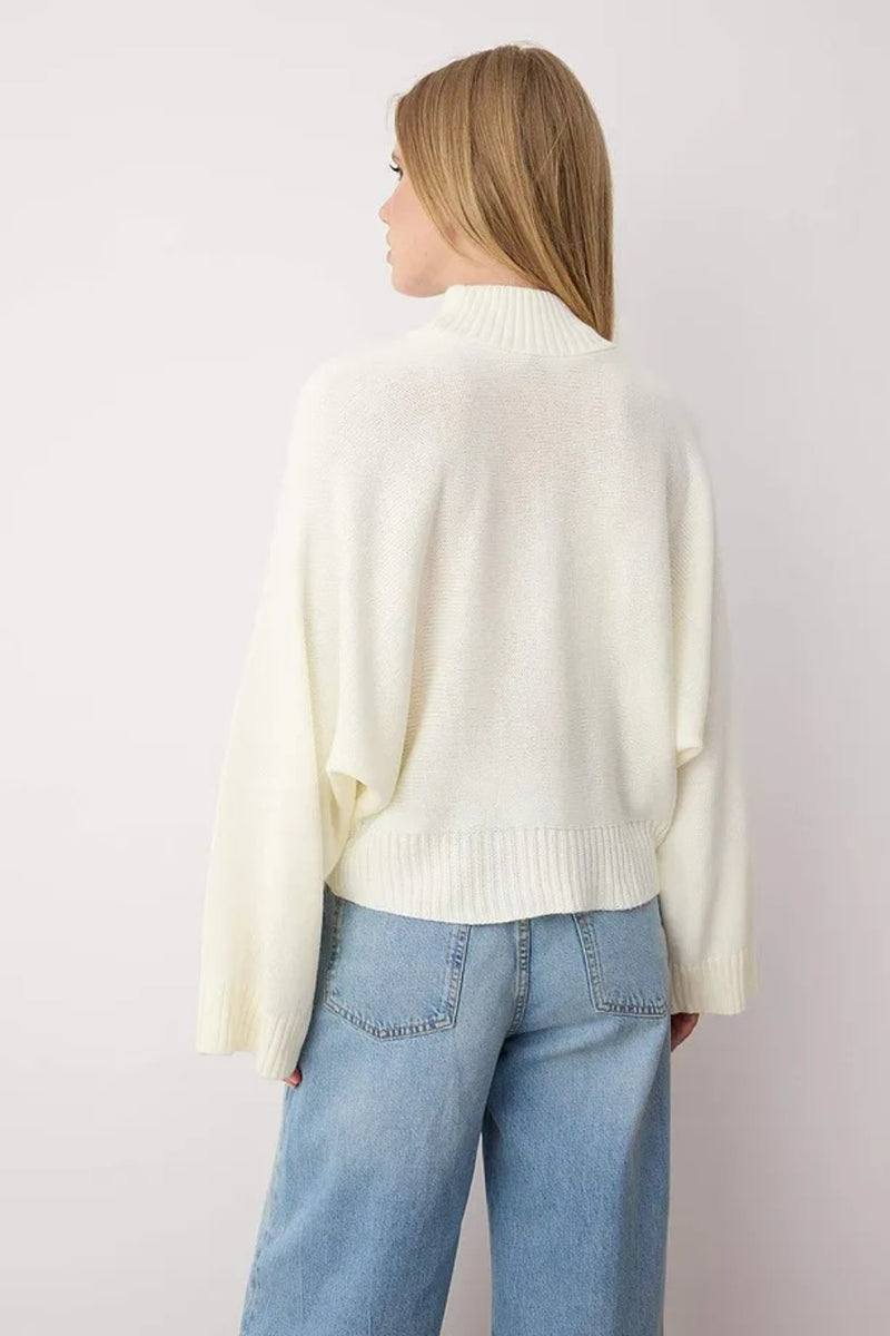 Oversized Flared Sleeve Knit Sweater