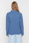 Oversized Soft-Textured High Neck Knit Top