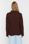 Oversized Soft-Textured High Neck Knit Top