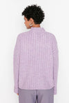 Oversized Soft-Textured High Neck Knit Top