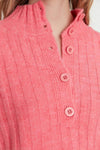 Oversized Soft-Textured High Neck Knit Top