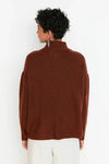 Soft-Textured Zip-Up Knit Sweater