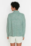 Soft-Textured Zip-Up Knit Sweater