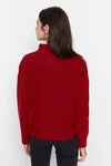 Soft-Textured Zip-Up Knit Sweater
