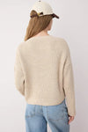 Cropped Basic Striped Oversized Knit Sweater