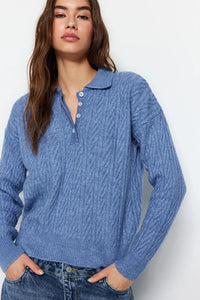 Oversized Soft-Textured Knit Sweater